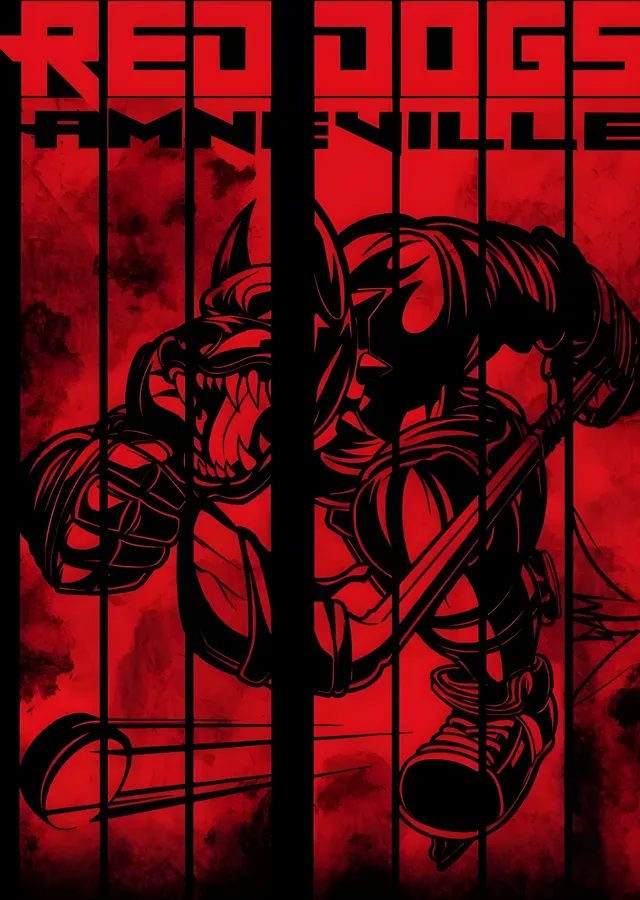 Red Dogs metal tablo