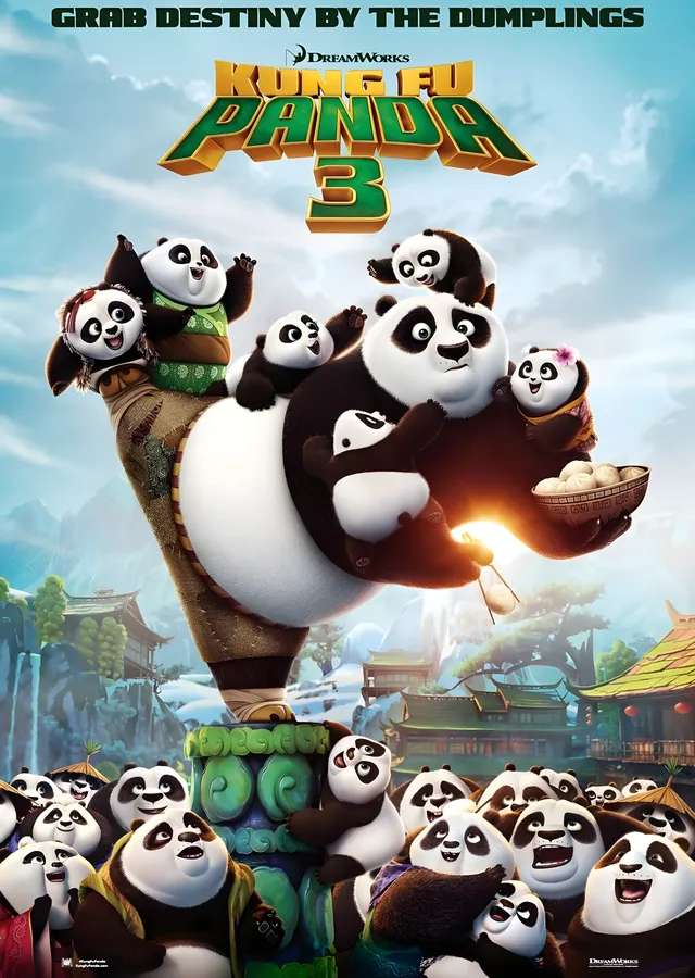 Kung Fu Panda 3 metal tablo