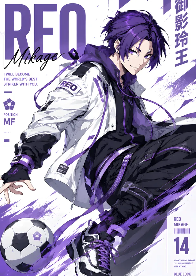 Blue Lock: Reo Mikage 14 metal tablo