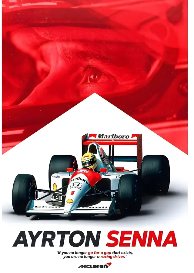 Ayrton Senna: Formula 1 Efsanesi metal tablo