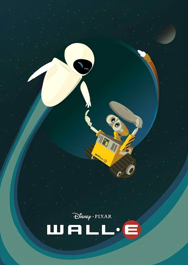 WALL-E: Uzayda Aşk metal tablo