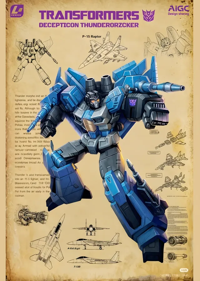 Transformers: Decepticon Robot Teknik Çizim metal tablo