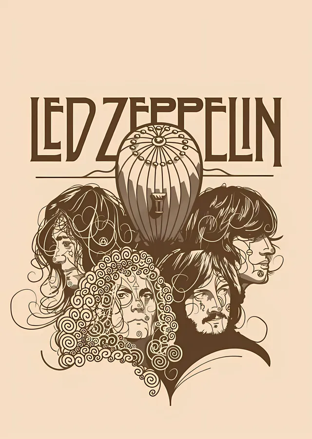 Led Zeppelin: Merdivenlere Doğru metal tablo