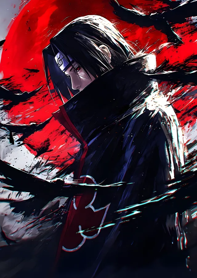Naruto - Uchiha Itachi: Kunai metal tablo