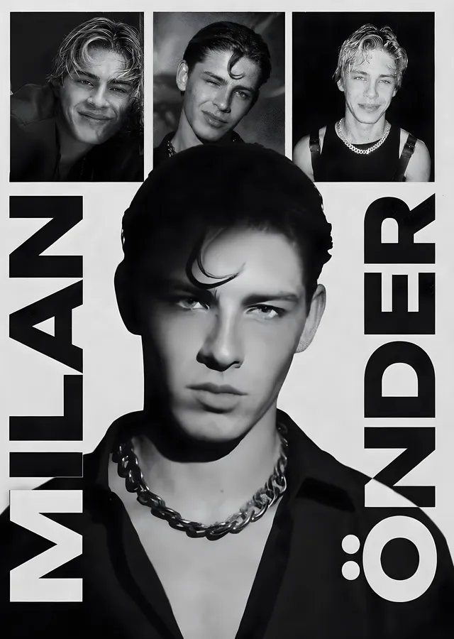 Milan Önder · Siyah Beyaz Portre metal tablo