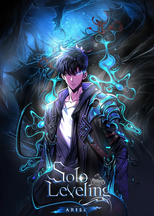 Solo Leveling: Mavi Enerji Akışı metal tablo