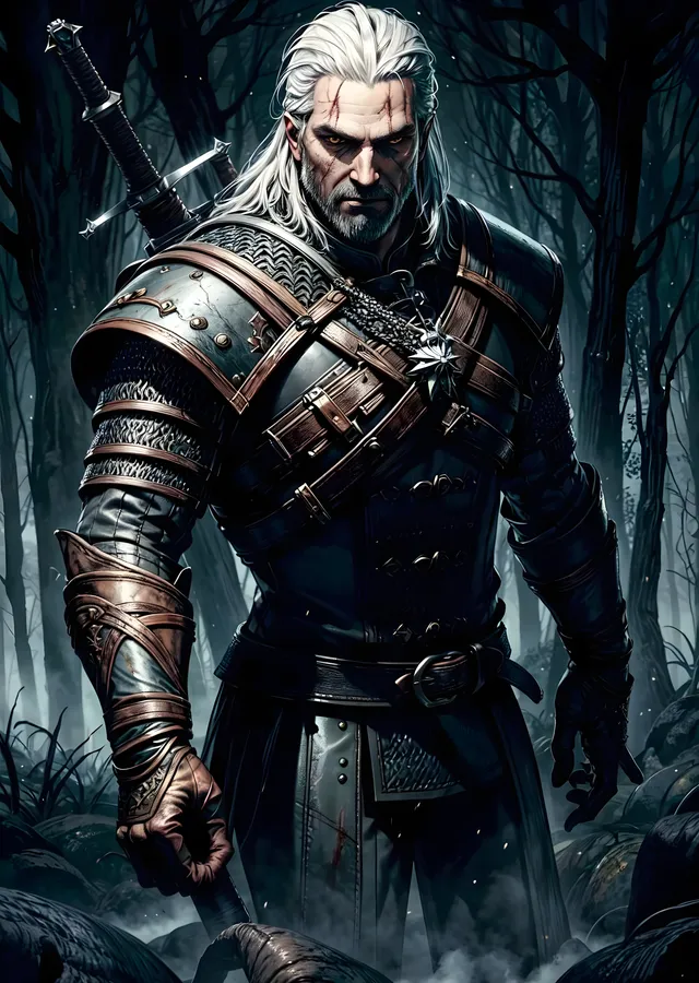 The Witcher: Sisli Orman metal tablo