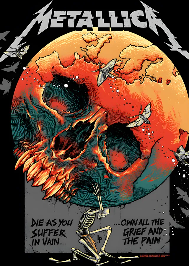 Metallica: Die As You Suffer metal tablo