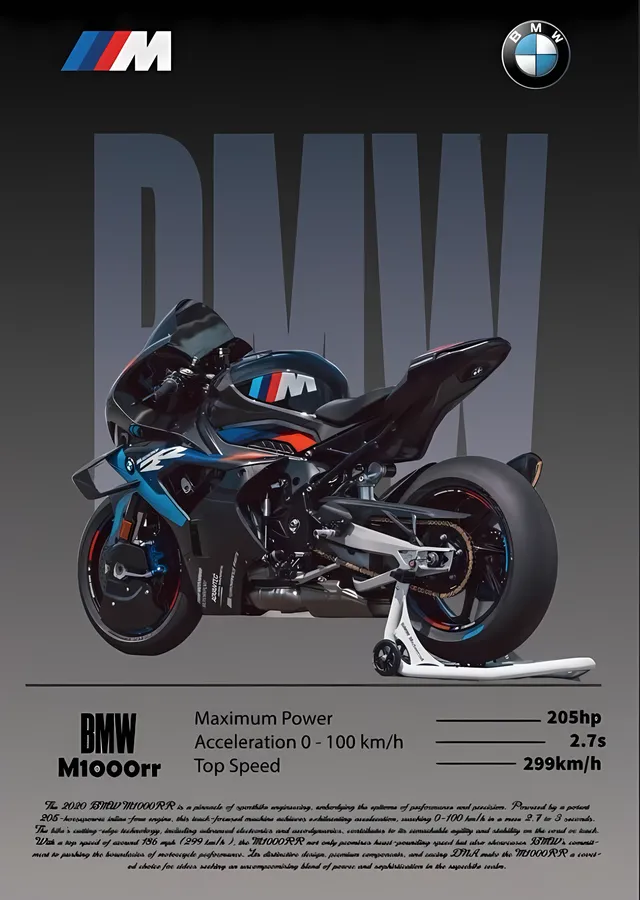 BMW M1000RR metal tablo