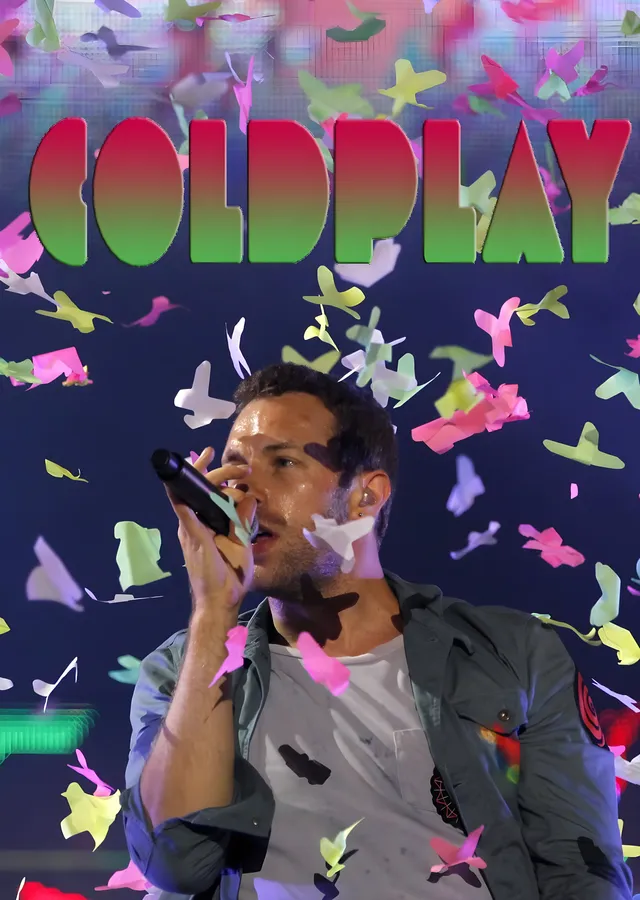 Coldplay: Konfeti Yağmuru metal tablo