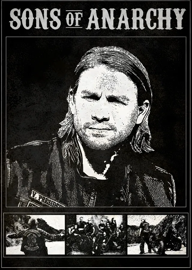 Sons of Anarchy - Jax Teller: Gravür metal tablo