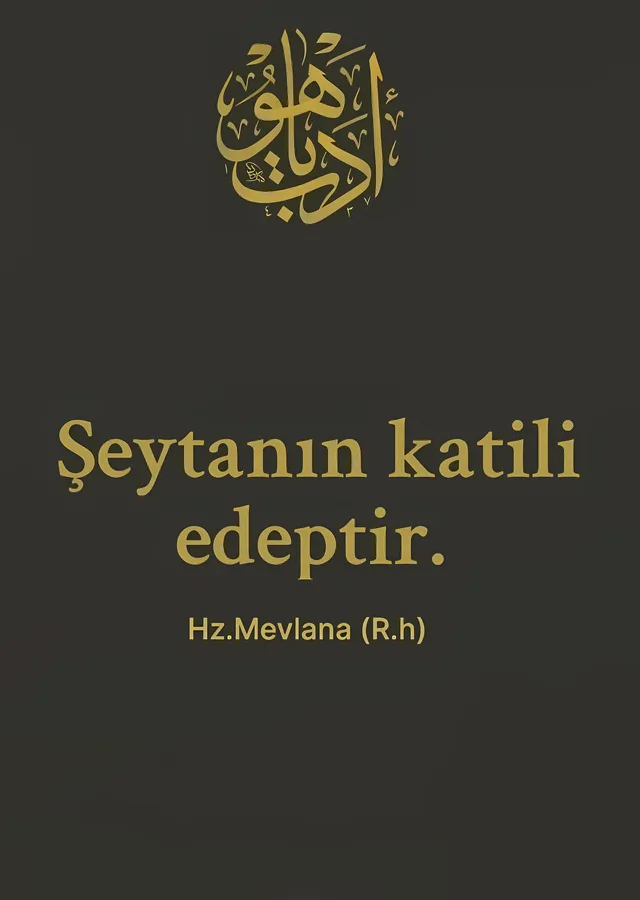 Hz. Mevlana (R.h) Sözü metal tablo