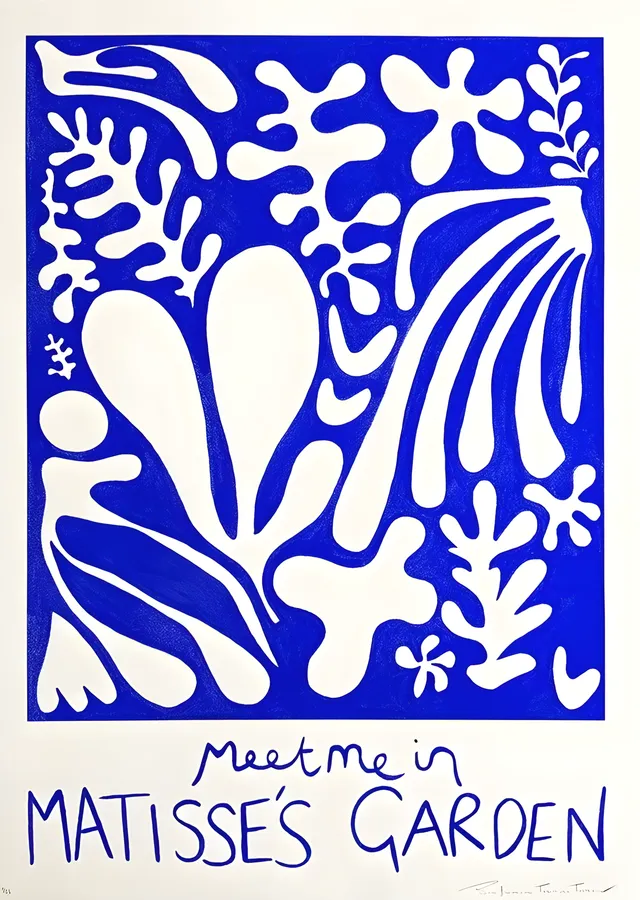 Meet Me in Matisse's Garden metal tablo