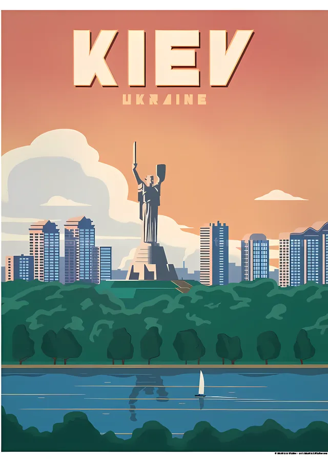 Kiev: Ukrayna'nın Kalbi metal tablo