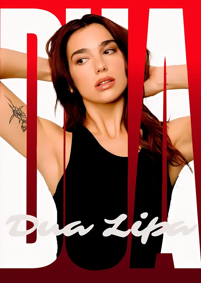 Dua Lipa: İkonik Albüm Kapak Tasarımı metal tablo