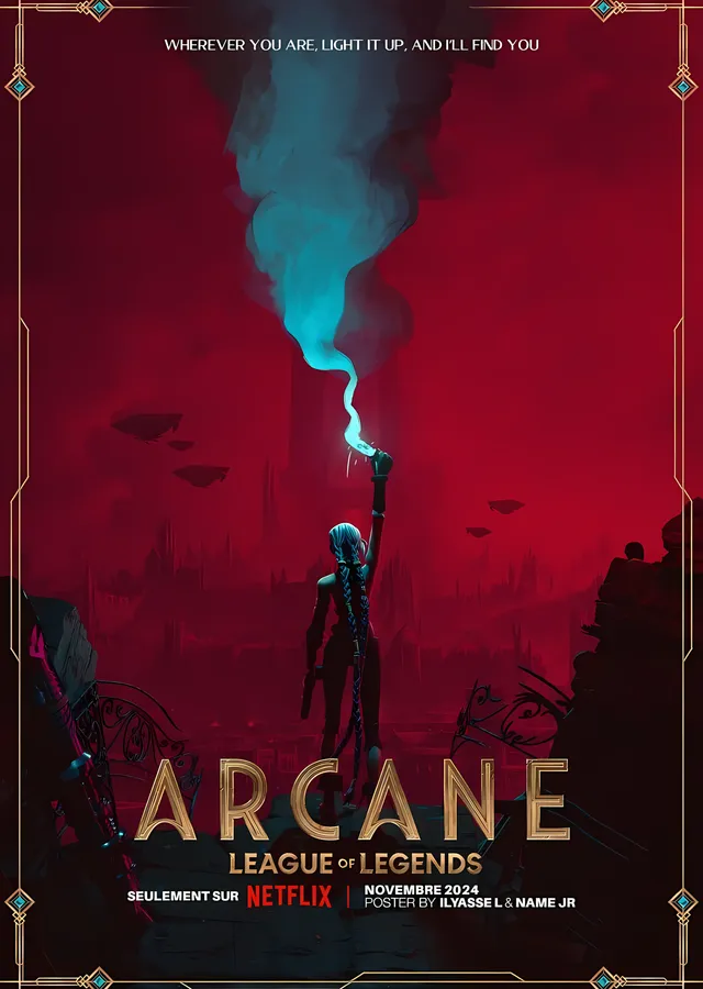 Arcane: League of Legends metal tablo