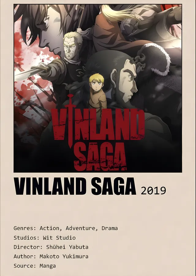 Vinland Saga: Minimal Film Künyesi metal tablo