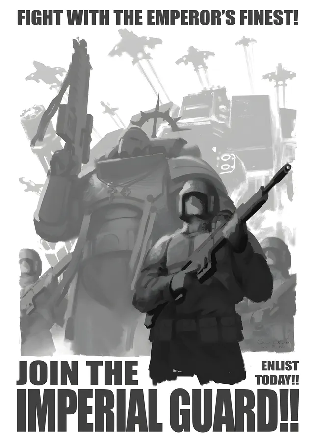 Join the Imperial Guard metal tablo