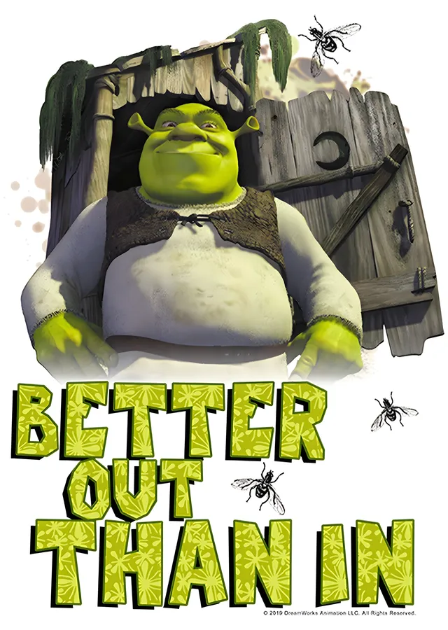 Shrek - Better Out Than In metal tablo