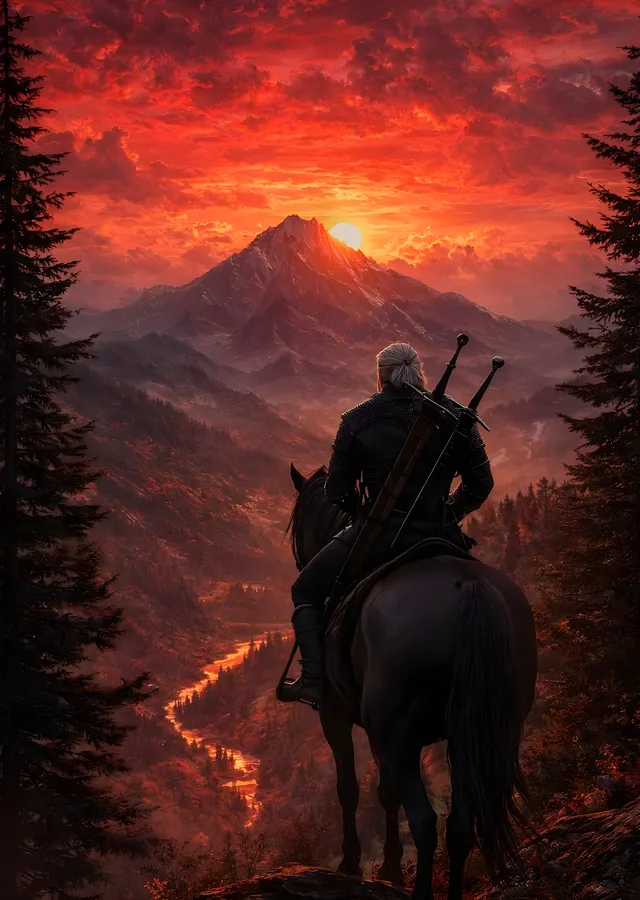 The Witcher: Kızıl Vadi metal tablo