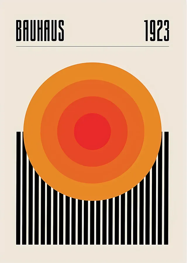 Bauhaus 1923: İç İçe Daireler metal tablo