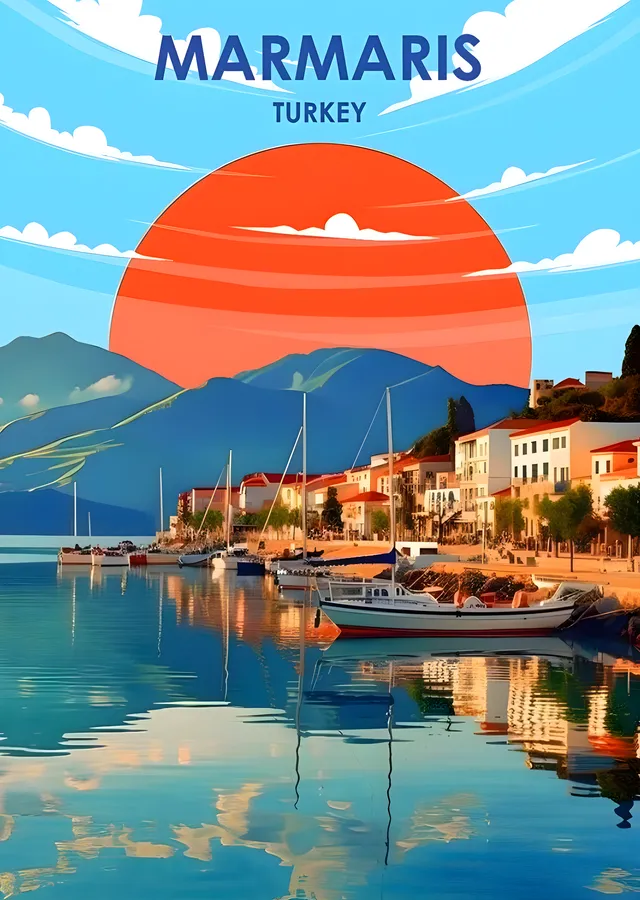 Marmaris, Türkiye: Deniz Manzarası metal tablo