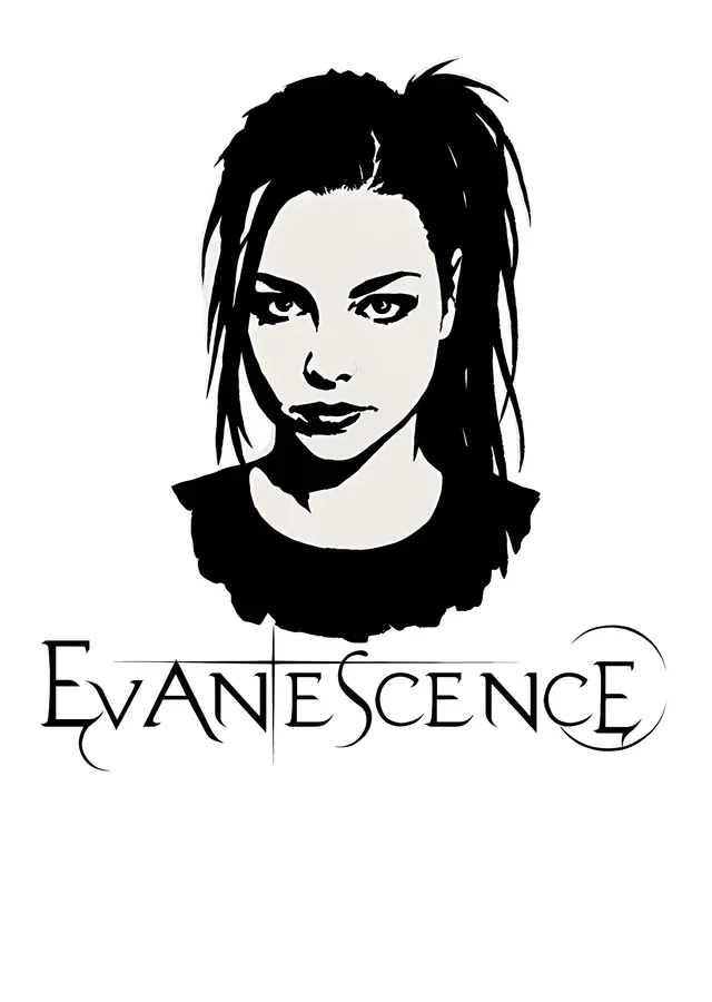 Evanescence: Amy Lee Silueti metal tablo