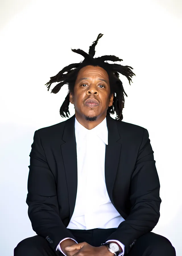 Jay-Z: Beyaz Zemin metal tablo