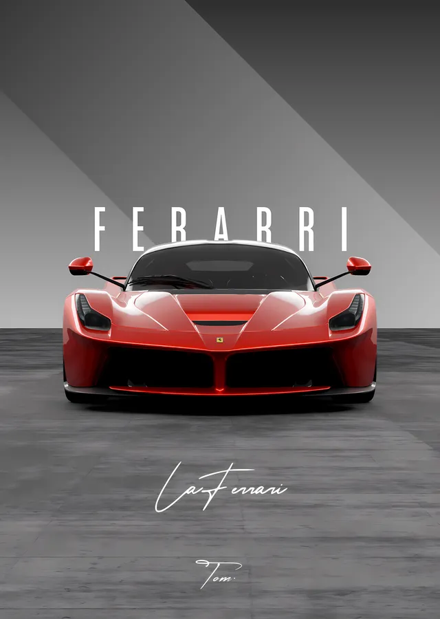 Ferrari LaFerrari: İtalyan Gücü metal tablo