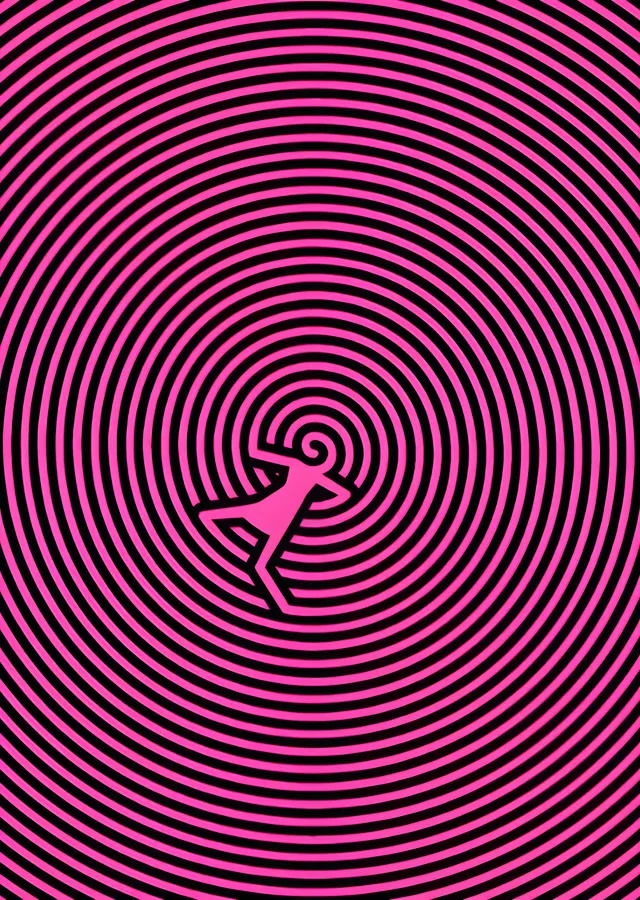 Pembe Spiral: Kaykay metal tablo