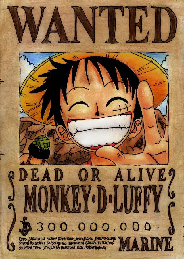 Monkey D. Luffy: Aranıyor Afişi metal tablo