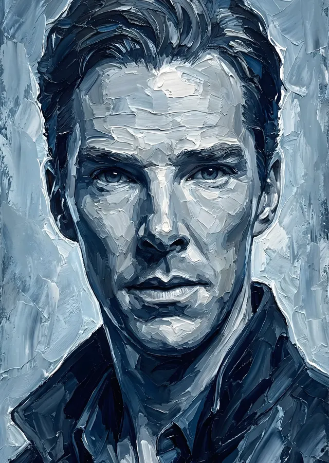 Benedict Cumberbatch: Spatula Portre metal tablo