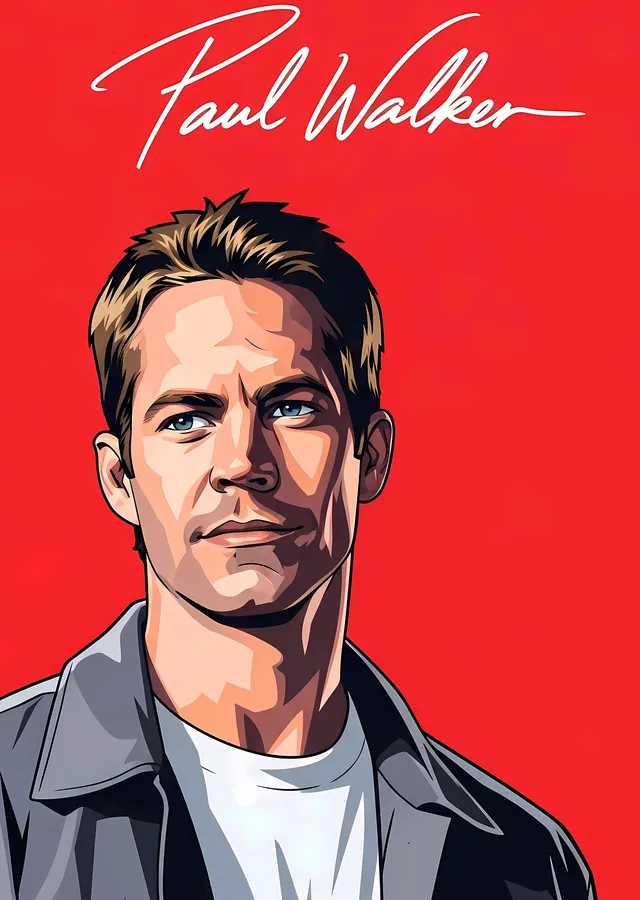 Paul Walker - Portre metal tablo