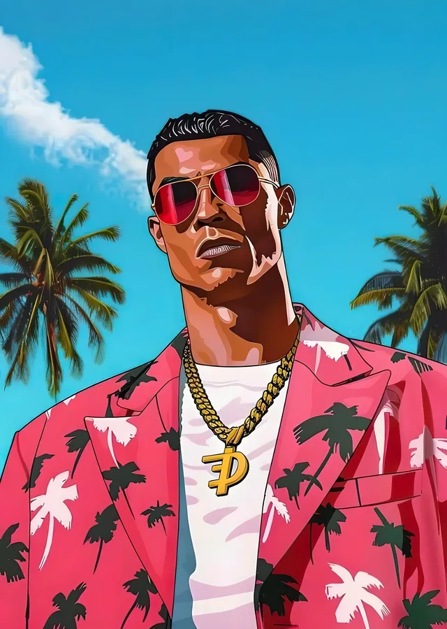 Cristiano Ronaldo: GTA Stili metal tablo