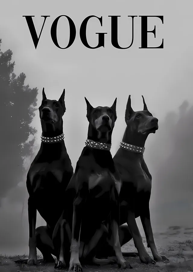 Vogue: Dobermanlar metal tablo