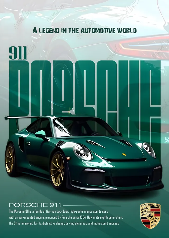 Porsche 911: Otomotiv Dünyasındaki Bir Efsane metal tablo