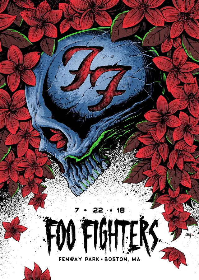 Foo Fighters: Fenway Park 2018 metal tablo