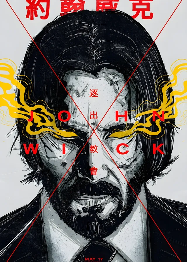 John Wick - Keanu Reeves metal tablo