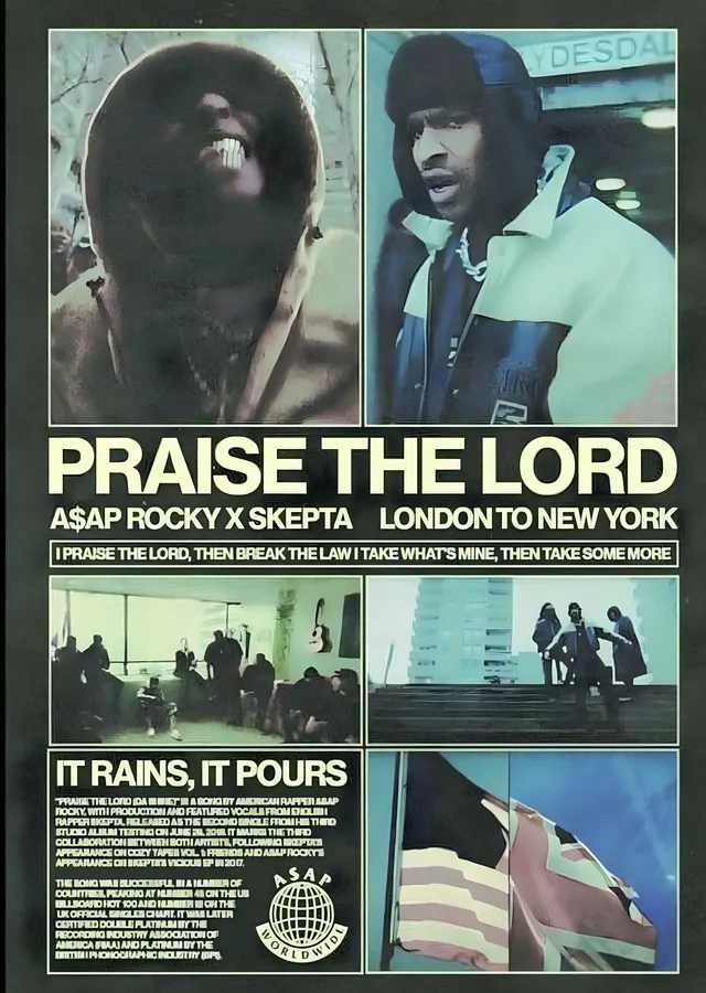 A$AP Rocky x Skepta: Praise The Lord metal tablo