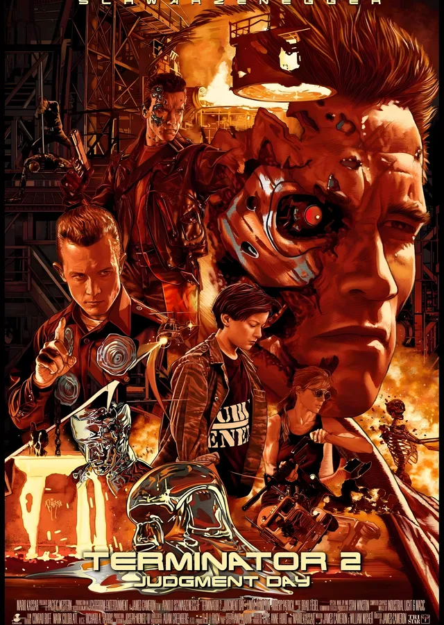 Terminator 2: Judgment Day - Arnold Schwarzenegger metal tablo