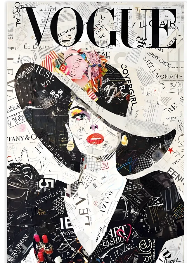 Vogue Kapak Deseni metal tablo