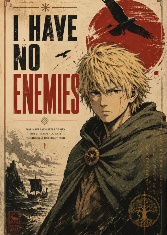 Vinland Saga: Kızıl Güneş ve Kargalar metal tablo