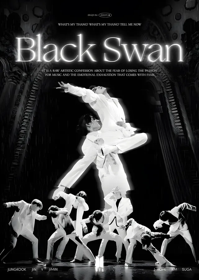 BTS: Black Swan metal tablo