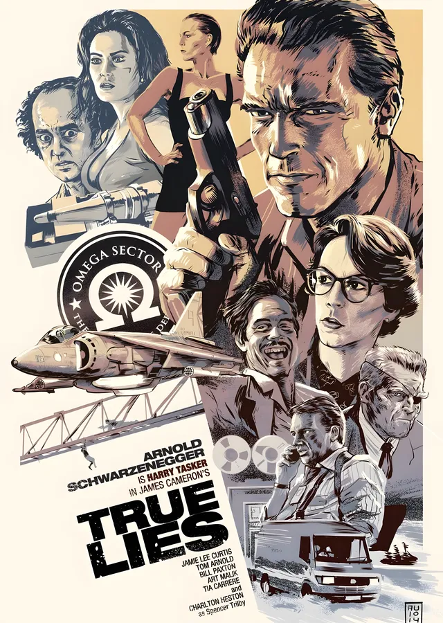 True Lies - Arnold Schwarzenegger metal tablo