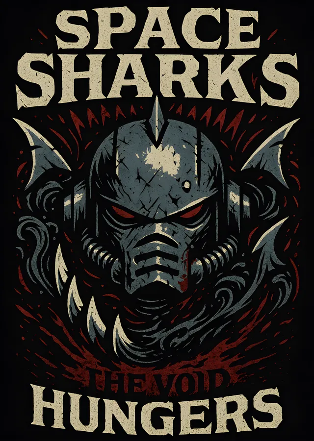 Warhammer 40K: Space Sharks metal tablo