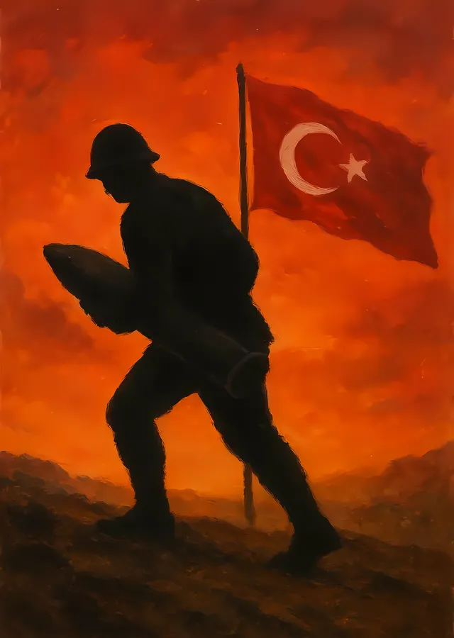 Seyit Onbaşı: Çanakkale Zaferi metal tablo