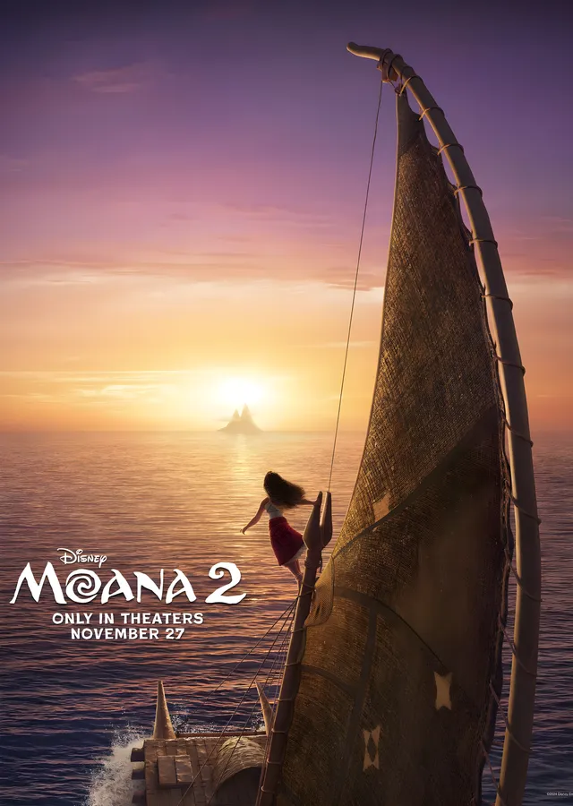 Moana 2: Gün Batımında Yelken metal tablo