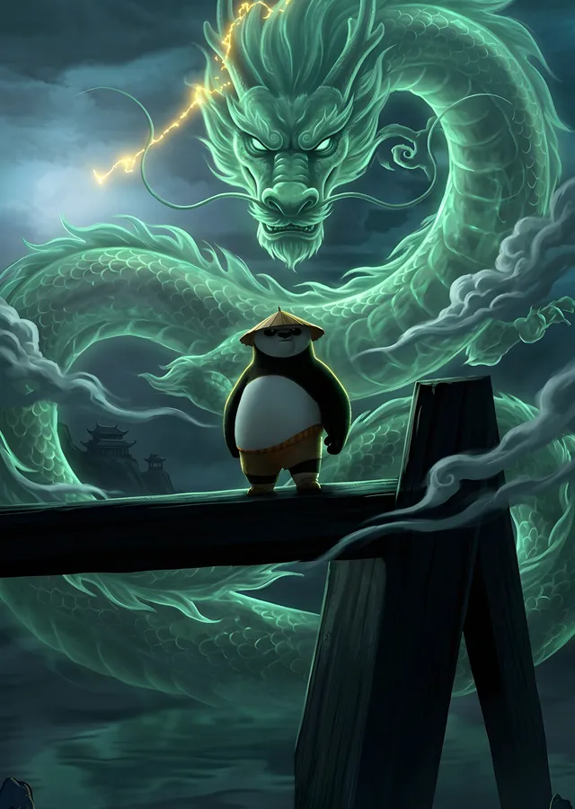 Kung Fu Panda: Yeşim Ejderha metal tablo