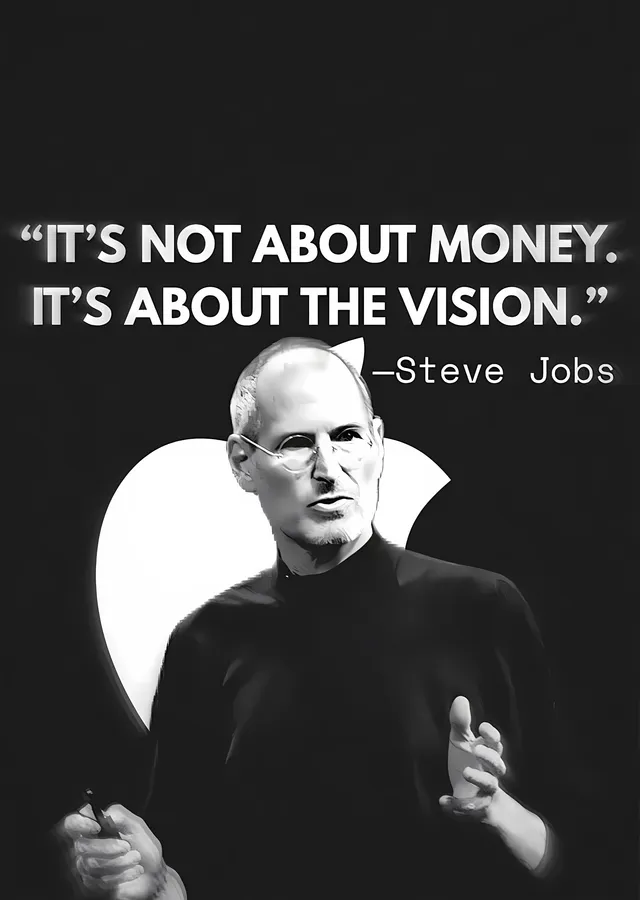 Steve Jobs: It's Not About Money metal tablo