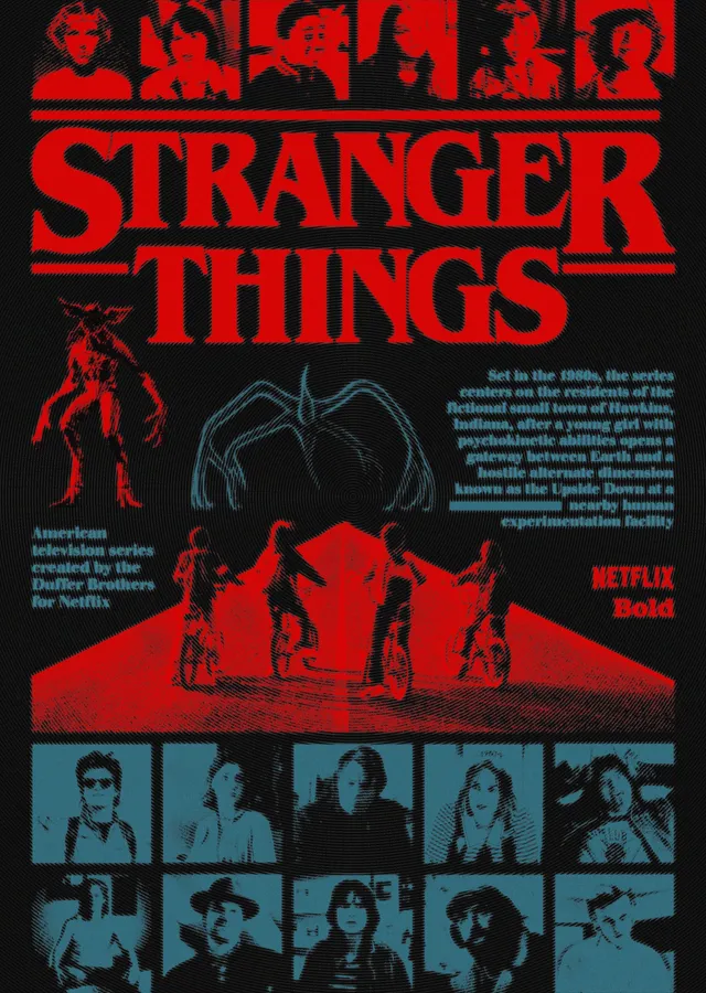 Stranger Things - Retro Afiş metal tablo